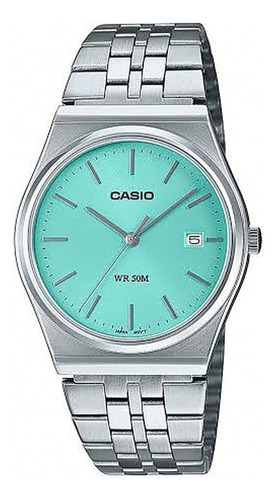 Reloj Casio Modelo Mtp-b145 Metal Cara Turquesa
