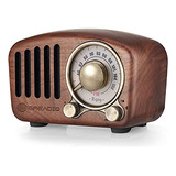 Vintage Radio Retro Bluetooth Speaker - Greadio Walnut Woode