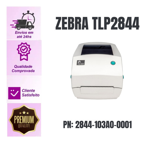 Impressora De Etiqueta Zebra Tlp 2844