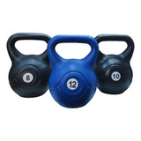 Pesa Rusa Pvc Rellenas Kit 8 10 Y 12 Kg Kettlebell Fitness