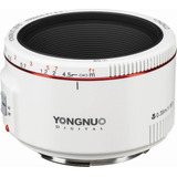 Lente Yongnuo Yn 50mm F/1.8 Ii Para Canon Ef Version 2 Blanco