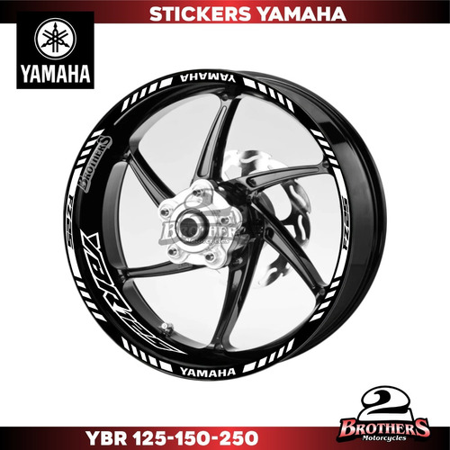 Calcomanías Stickers Para Rines Yamaha Ybr 125-z 150-g 250 