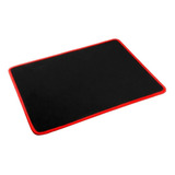 Mouse Pad Gamer Antideslizante 24x30cm Grosor 3mm Borde Rojo