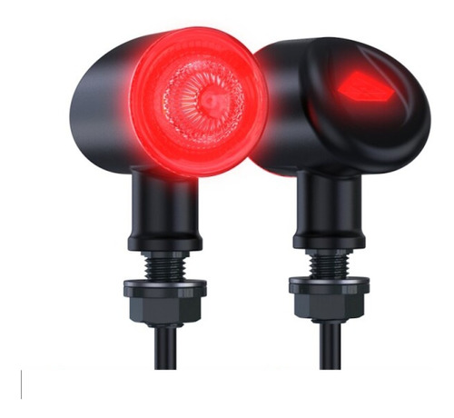 2 Direccionales Led Moto Universales Bicolor Cafe Racer 