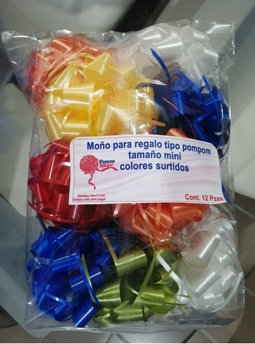 Moños Para Regalo De 7 Cm 12 Piezas Colores Surtidos