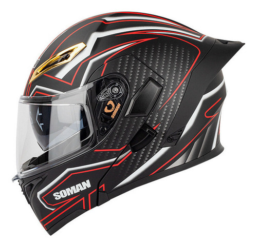 Casco De Moto, Casco Completo, Doble Lente.