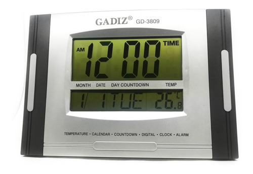 Reloj Digital De Pared Buro Alarma Fechador Temperatura 3809