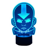 Avatar Aang Lámpara Led Ilusión 3d Decoración Luz De Noche