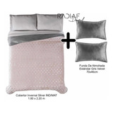 Pack Cobertor Silver Ind/mat +2 Fundas Almohada Gris Vianney