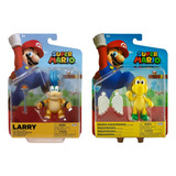 Set 2 Figuras De Mario Bros 10cm Larry Y Tortuga Paratropa