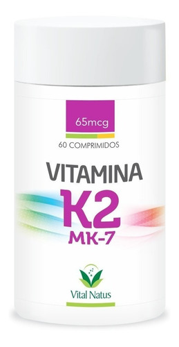 Vitamina K2 Mk7 149mcg 60comprs Original Vitalnatus - Oferta Sabor Sem Sabor