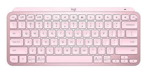 Teclado Sem Fio Logitech Mx Keys Mini Bluetooth Usb Rosa