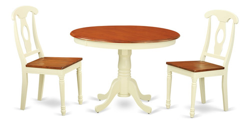 East West Furniture Juego De 3 Piezas Con Una Mesa De Cocin.