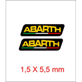 Par Adesivo Coluna Compatível Fiat Abarth Italia Amarelo