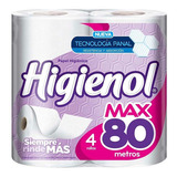 Papel Higienico Higienol Max 80 Metros Pack 5 Paquetes 4 U