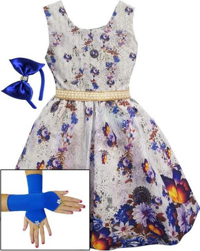 Vestido Infantil Floral Formatura Moda Evangélica Lindo