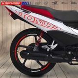 Calcos Honda Wave 110s Hrc Stunt Llantas Calco Roja