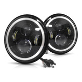 Hopemob Par Faro Led 7 Pulgadas Ojo Angel Jeep Harley Vocho