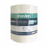 50 Panos Multiuso Branco Tipo Perfex 28x50cm (1 Rolo) Inoven