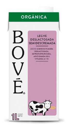 Leche Bove Organica Deslactactosada Natural 1l