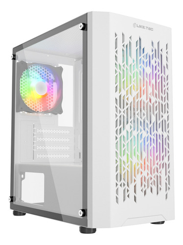 Gabinete Liketec Revolution (3 Fans/lateral Vidro/matx/mesh) Cor Branco