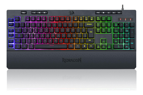 Teclado Gamer Redragon Shiva K512 Iluminação Rgb Abnt2