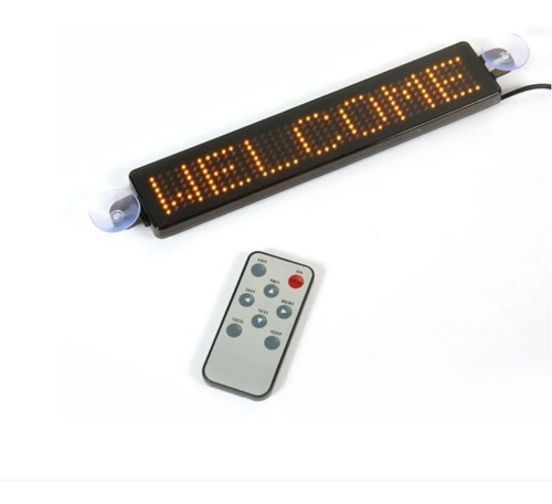 Letrero Led Programable Para Autos 12v Con Mensaje Control