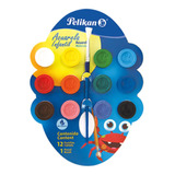 12pz Pinturas Acuarela Pelikan Infantil C12 Colores /vc