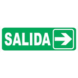 Cartel De Salida Alto Impacto Para Puerta 26,5x9,5 Cm $um