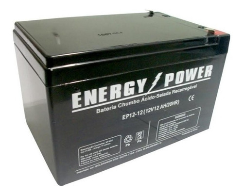 Bateria 12v 12ah Chumbo Ácido Recarregável - Energy Power