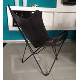 Sillon Bkf Cuero Vacuno Negro Cocido Negro-