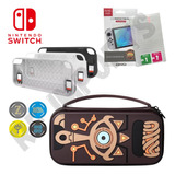 Case Nintendo Switch Oled + Película Vidro + 4 Grip +tpu