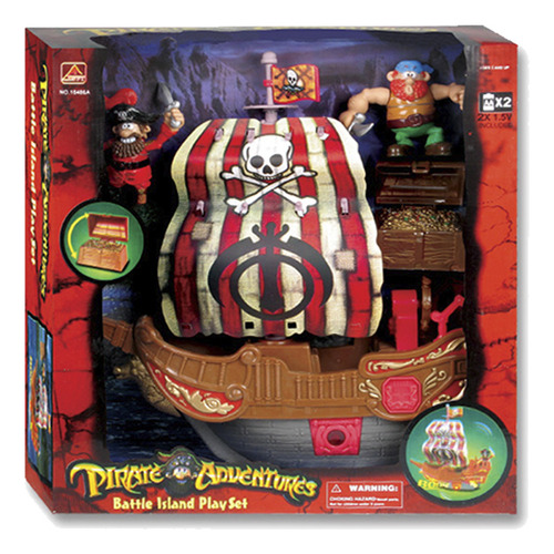 Barco Pirata Con Luz Pirate Adventure Color Rojo