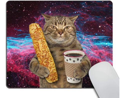 Smooffly Funny Cat Mousepad, El Gato Esta Sosteniendo Una...