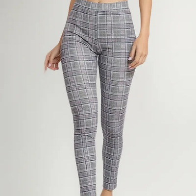 Leggins Ejecutivos Mallones De Cuadros Cuadrados Suave | Meses sin interés