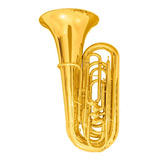 Tuba Hs Tb3 3/4 Sib 4 Pistos 03 Anos Garantia Bag Inclusa