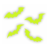 Adesivo Brilha No Escuro Neon- 4 Morcegos Halloween