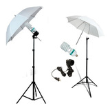 2 Kit Iluminacion Para Estudio Fotografia Con Bombilla 40wat