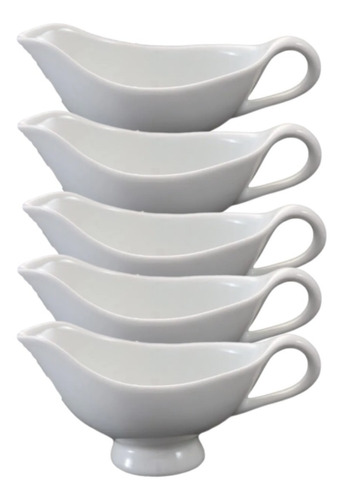 5 Molheira Aladim Porcelana 18,5 Cm 160 Ml  Gourmet Ref429