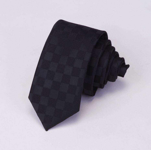 Corbata Negra Cuadriculada Elegante Moderna Ejecutiva