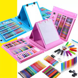 Set Arte Niños Maleta 208 Piezas Crayon Acuarela Plumon