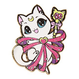 Syanne Pin Enamel Sailor Moon Luna Kawaii Gato Neko Mágico