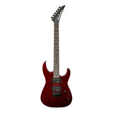 Guitarra Eléctrica Jackson Js Series Js12 Dinky De Álamo Metallic Red Brillante Con Diapasón De Amaranto