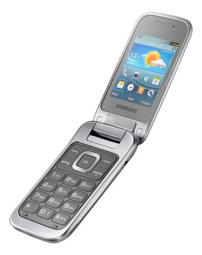 Celular Samsung Silver Gt-c3592 Con Tapa Numeros Grandes Lib