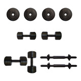 Set Kit 6 Mancuernas 5kg Ajustables + 2 De 3.5kg + 2 De 2kg 