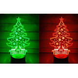 Lampara 3d Led Arbol Navidad Regalo Ilusion 7 Colores 