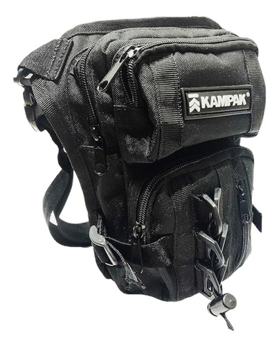 Piernera Tactica Kampak Onp2 Multi Pocket Multiusos Color Negro