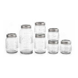 Set Frascos Vidrio Mason Jar 7 Pzs Tapa Hermetica Nv-1038 