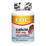 Calcio 600 + Vitamina D Fdc 60 Comprimidos