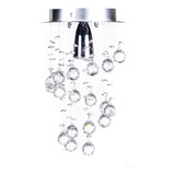 Candil 1 Luz Cristal Cortado Williams Cascada Petit Gamalux Color Cromado